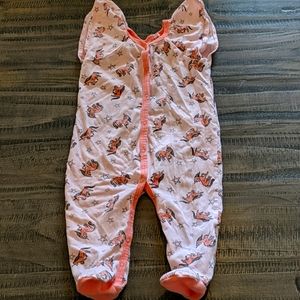 Unicorn girls footie outfit. One piece